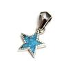 [World Accessories Carmelo] Pendentif Étoile Pentagramme Turquoise Argent - Pendentif Argent pour Femmes & Hommes