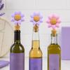 Sunflower Wine Bottle Stopper, Silicone Reusable Seal for Red Wine Beer Champagne, Leak Proof Decorative Cork for Home Bar Kitchen