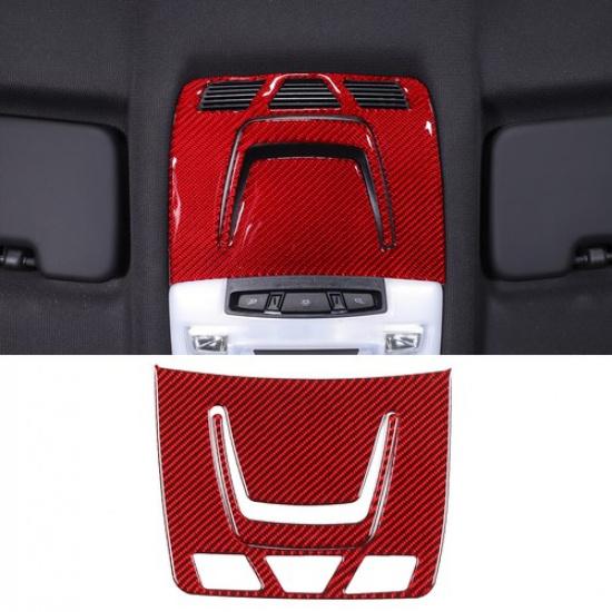 Red Carbon Fiber Roof Reading Light Panel Trim Sticker For Toyota Supra -24