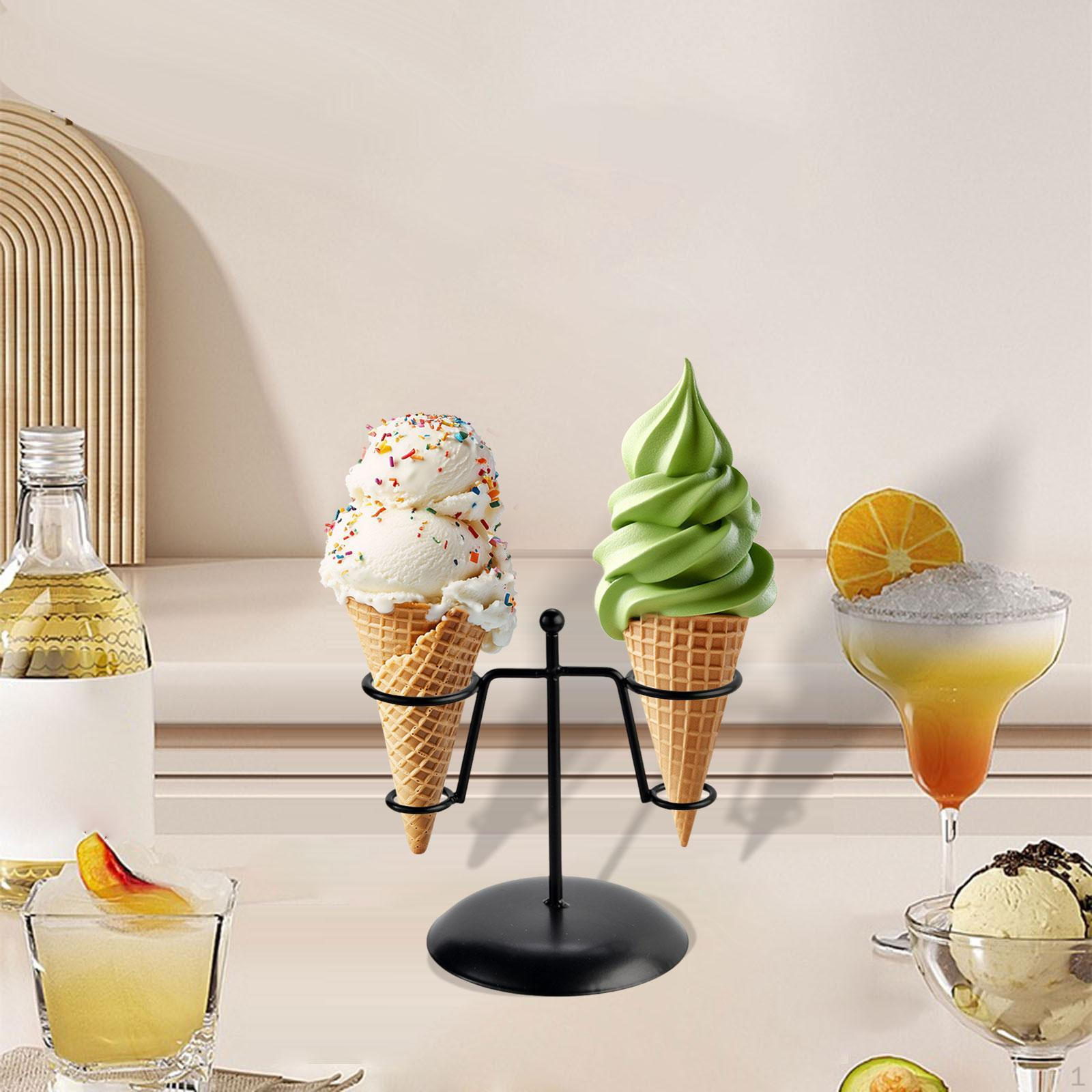 

Подставка для конуса, стойка для выпечки, декоративная, прочная, подставка для кексов, картофель фри для ресторана 2 Holes