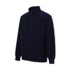 Men's Navy Blue Stand Collar Knit Track Jacket KQ7857