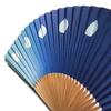 Hanakanzashi Paper Fan with Moon Phase Includes Fan Gradient Metallic Moon 63 Men's Design, Bag, Boxed, Large, Blue, (Blue)
