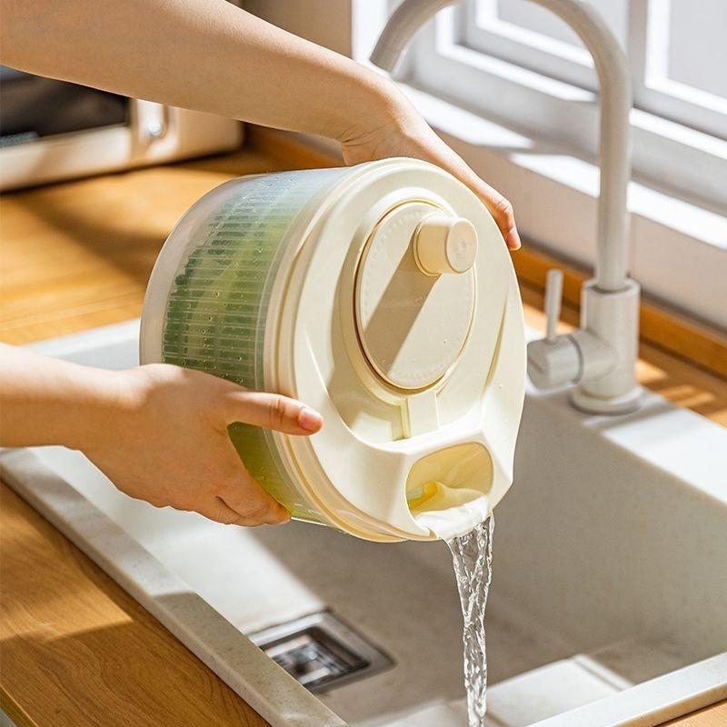 Multifunction Manual Salad Spinner Dryer Vegetable Fruit Food Dehydrator Quick Drying Kitchen Household Vegetable Dehydrator