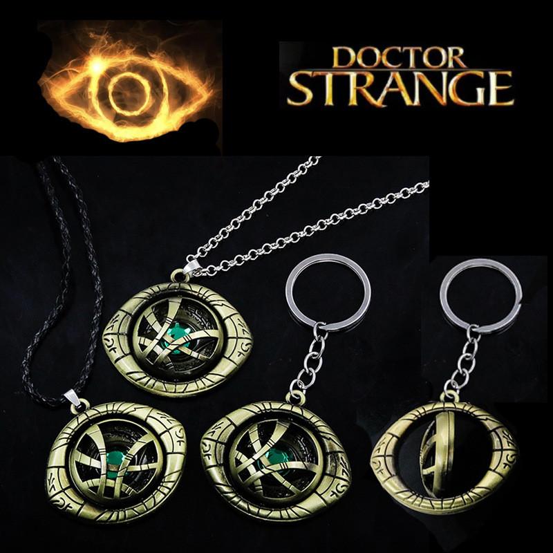 Doctor Eye Strange Of Agamotto Necklace With Spin Pendant And Keyring For Gift