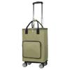 4-Wheel Shopping Cart, Pushable, Carry-On, Lightweight, 2-Way, Insulated, and Ideal for Travel, Ideal for Emergency Preparedness (Large, Moss Green)