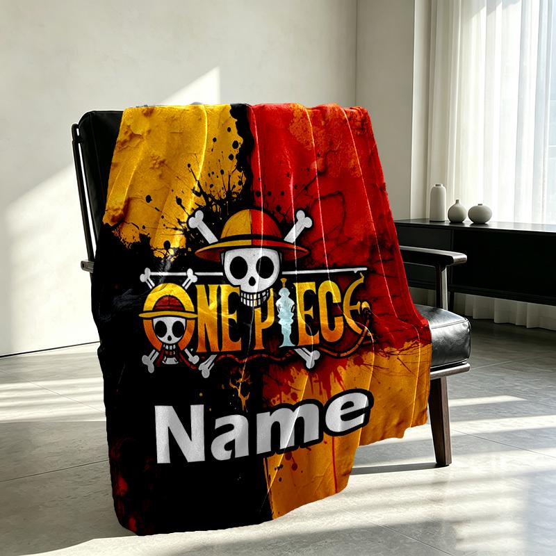 Custom Name Personalized One Piece Print Blanket, Home Decor, Bedroom, Sofa, Camping, Couch, Gifts for Birthday Christmas