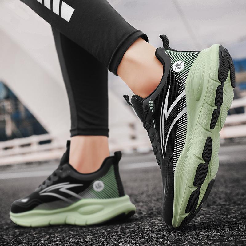 

Four Seasons New Lightweight Outdoor Sneakers Men s Breathable Non-Slip Running Shoes Thick-soled Versatile Leather Lace-Up Men s Shoes 48