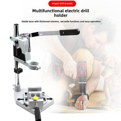 Soporte para taladro eléctrico con alicates de punta plana para uso universal, mini micro banco de trabajo para taladrar cómodamente.
