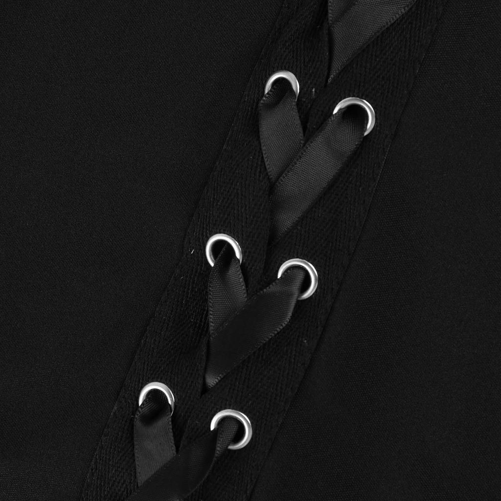 Women Plus Size Cold Shoulder Butterfly Sleeve  Halloween Gothic Dress