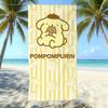 Cute Puppy Cartoon Print Microfiber Beach Towel Water Absorbent Quick Dry Bath Towel For Vacation