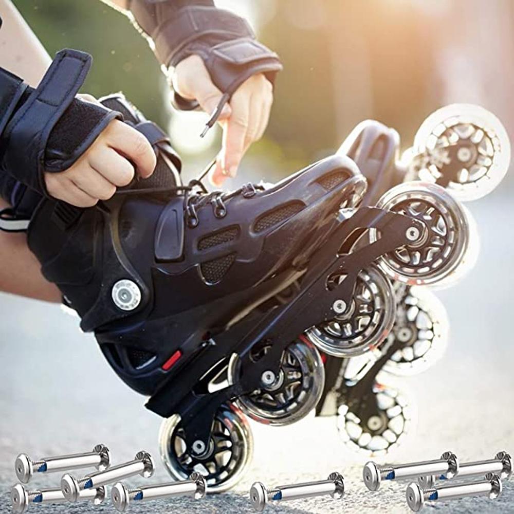 Skate Wheel Axles Skate Shoes Axles Male And Female Screws Skate Shoes Spacer Inline Skate Screw