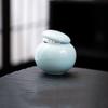 Cute Empty Color Glaze Ceramic Jars Sub-bottling Sealed Tea Storage Jar Mini Tea Box Powder