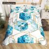 Honeycomb Soft Duvet Cover Set Pink Geometry 3D Printed Beding Set Polyester Col Style Double Quen King Comfortable Quilt Cover For Young Boys Adult
