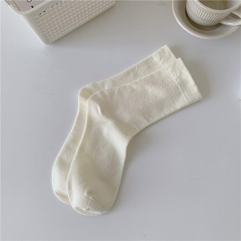 Einfarbige Postpartale Socken, Bonbonfarbene nahtlose Damensocken, Einfarbige Vier-Jahreszeiten-Frotteesocken für Schwangere, Wadenlange Socken
