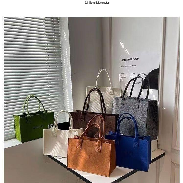 Сумка-тоут большой вместимости из фетра и подарочная сумка 40x30x13