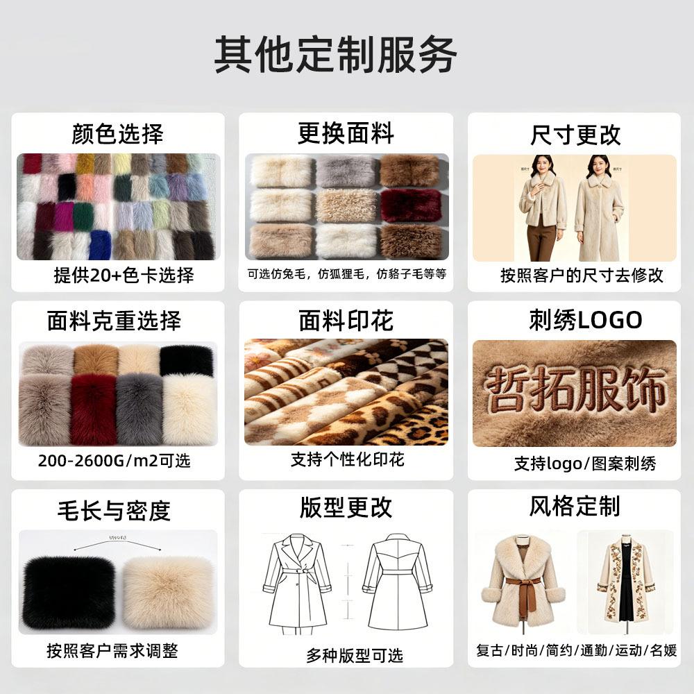 Europe, America, autumn and winter imitation rabbit fur short waist jacket imitation fur zipper plush warm jacket women