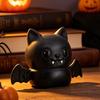 Black Glitter Bat Figurine Halloween Squeeze Stress Ball Soft TPR Slow Rising Fidget Toy Durable for Anxiety Relief Cute Decompression Decor Trick