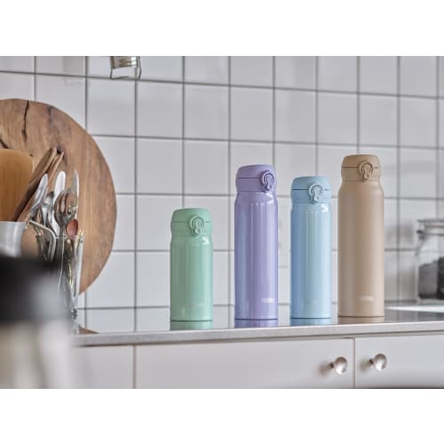 [Dishwasher safe model] Thermos water bottle, vacuum insulated cell phone mug, 500ml, ice blue, removable spout for easy cleaning, lightweight type, o