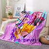 1PC Kpop Demon Hunters Print Flannel Blanket, High quality All Seasons, Home Decor, Warmth and Comfort, Perfect for Christmas Gifts