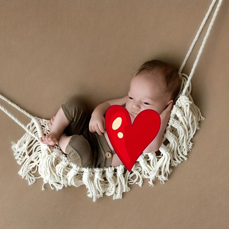 Handmade Woven Hammock White Perfect Newborn Photography Props Ideal for Capturing Precious Memorie Practical Photo Accessories