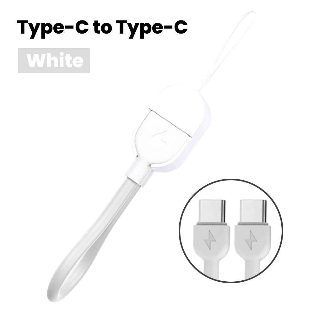 PD 20W/60W Cable Portable Keychain Short USB C To Type C Fast Charging Wire For Samsung Xiaomi iPhone 17 16 15 14 13 Support Data Transfer