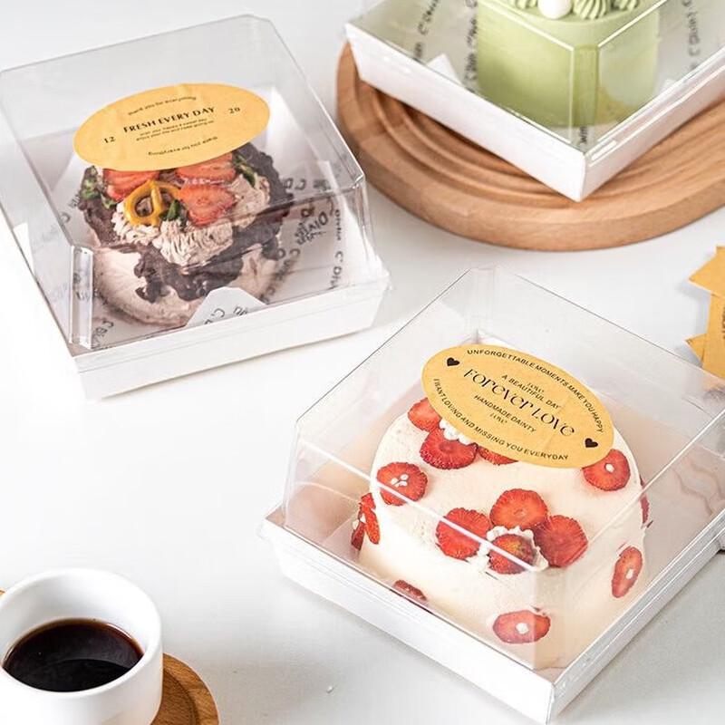 Disposable 4-inch Cake & Sandwich Boxes (100-Pack)