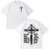 Unisex Damen Vintage T-Shirt Christlicher Jesus Mode Grafik T-Shirt Kurzarm Baumwolle Locker Lässig Baumwolle Hochwertige T-Shirts