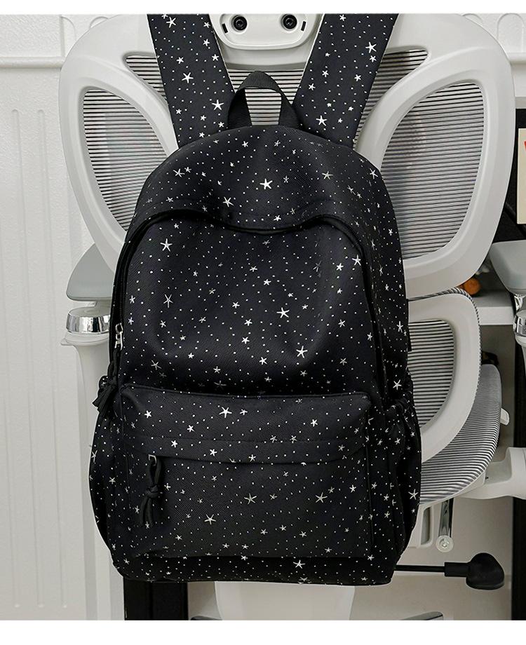 Schoolbag schoolbag new hot stamping three-dimensional little star junior high school schoolbag large capacity fresh and sweet leisure bag going out