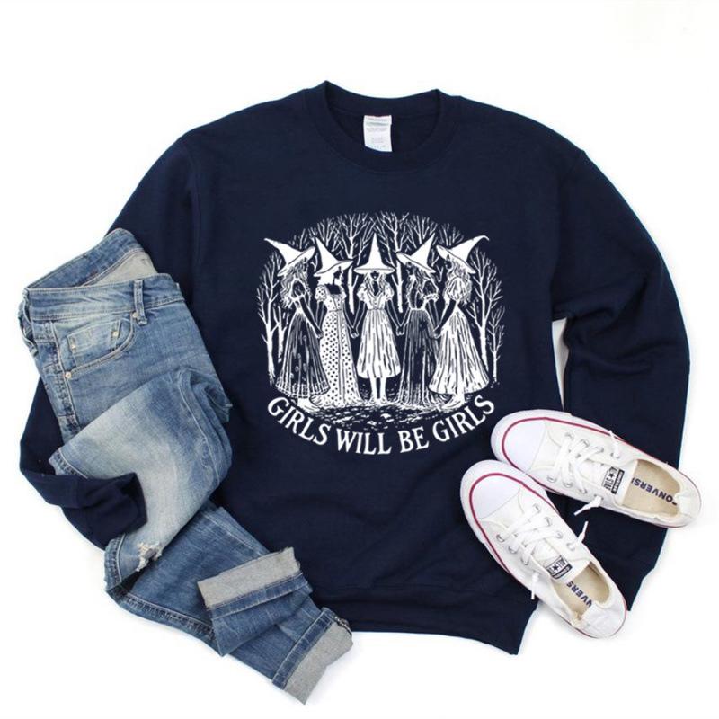 Funny Witch Sweatshirt for Girls - Halloween Edition