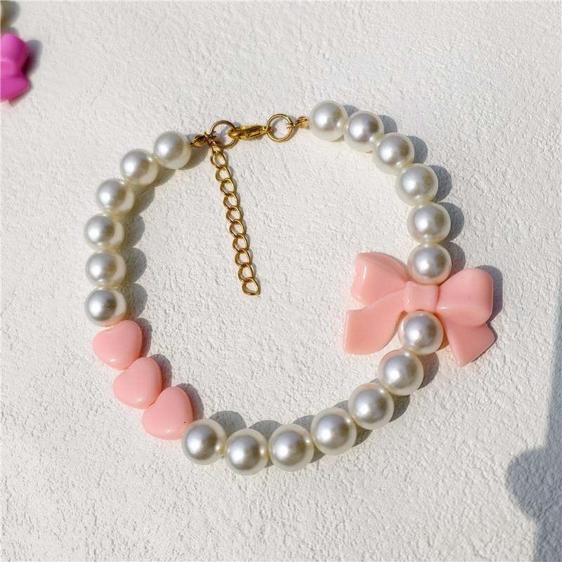 

Pet accessories source cat dopamine personality cat and dog necklace basic color collar snood XS 15-20CM розовый