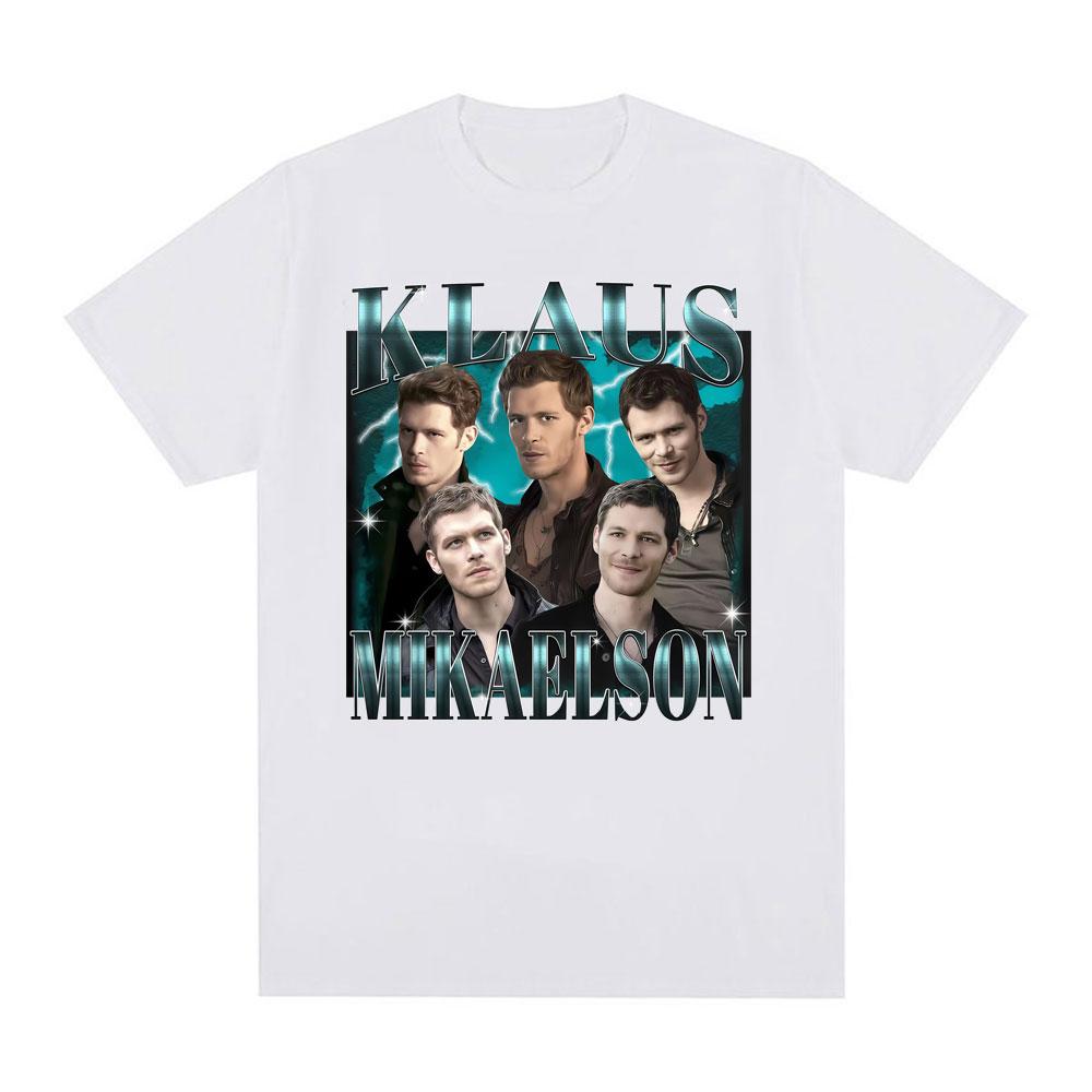 Limited Vintage Klaus Mikaelson Merch Tshirts Unisex Women Clothing Fashion Short Sleeves T Shirts Cotton Casual Oversized Tshirt