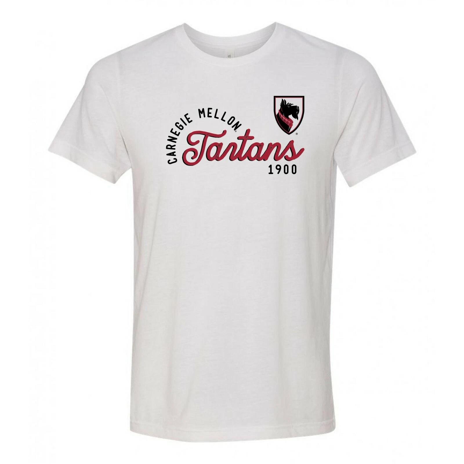 Carnegie Mellon Tartans Sunshine Script Canvas Triblend T Shirt - Solid White 4XL