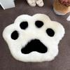 Plush Cat Paw Rug Fluffy Cute Kitten Paw Shape Floor Mat Cozy Furry Anti-Slip Bedroom Rug for Living Room Nursery Playroom Decor