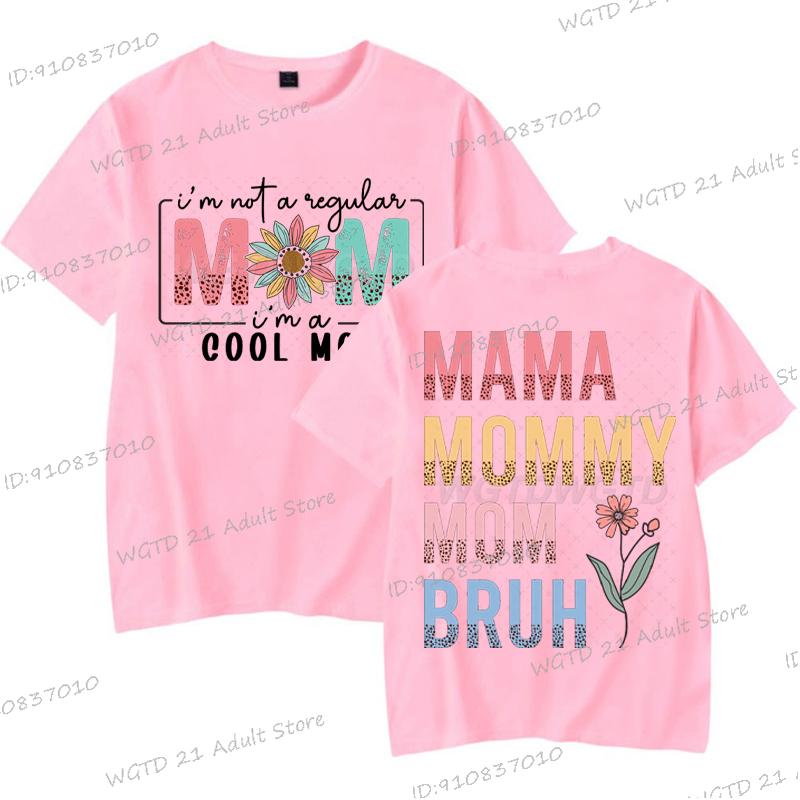 Im A Cool Mom Print T Shirt Short Sleeve Mama Mommy Mom Bruh Tshirts Boho Style Round Neck Mothers Day Gifts Tshirt Female