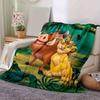 1pc. Cartoon Lion King Simba Timon Pumbaa Blanket, Home Decor Gift for All Seasons,Soft Flannel Throw Blanket, Versatile & Cozy for Bedroom,