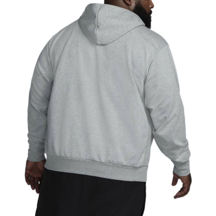 Nike Dri-Fit Standard Issue Embroidered Logo Hoodie Pullover Long Sleeve Men tops Light-Grey DQ5819-063