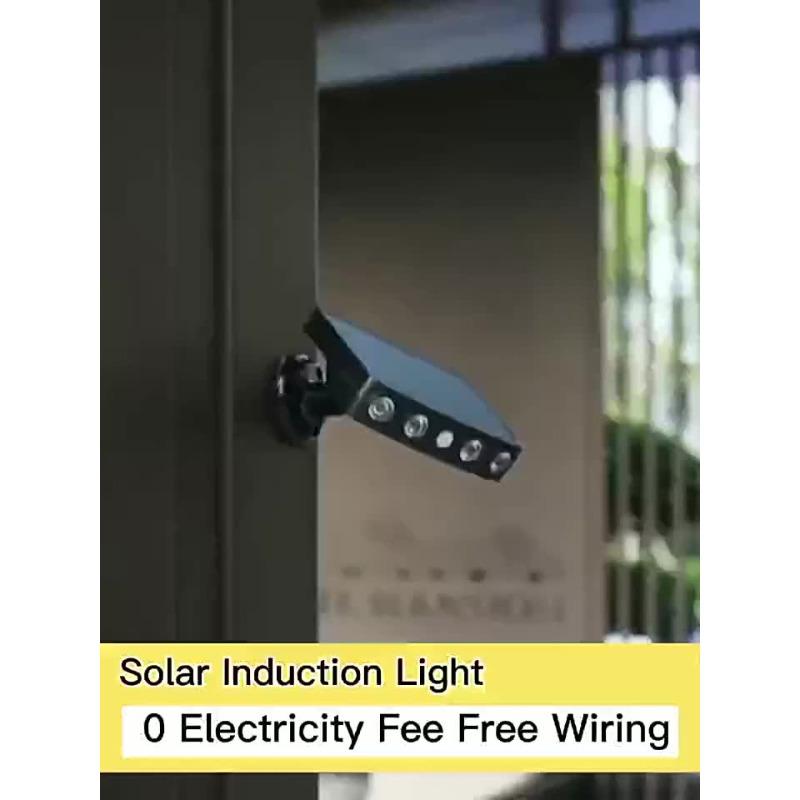 Solarbetriebener Bewegungsmelder-Flutlichtstrahler, langlebig und für den Außenbereich geeignet, Gärten, Balkone und Innenhöfe