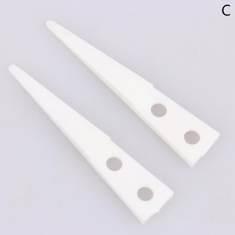 2Pcs Insulated Straight Curved Tip Anti-Static Ceramic Tweezers Electronic Industrial Ceramic Tweezers For Industry