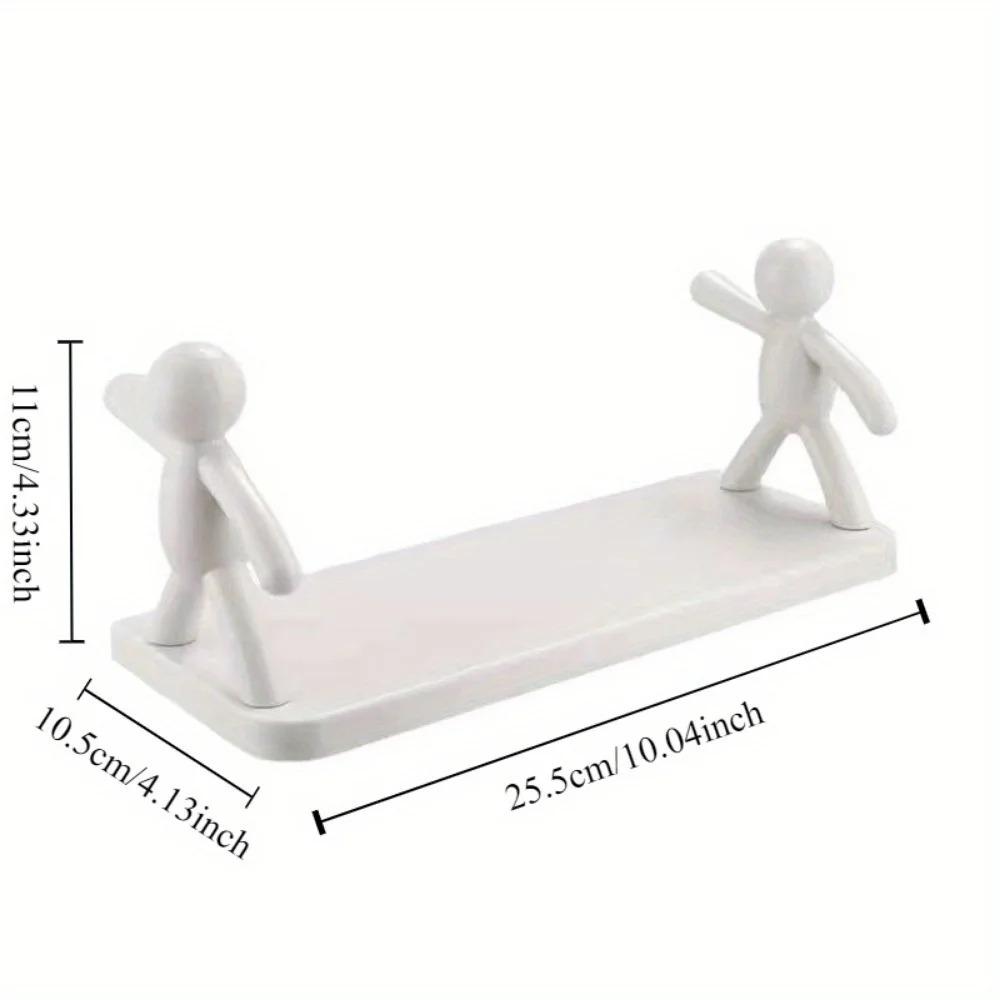 

1 шт. Маленький стеллаж для хранения вещей, мультяшный стеллаж для хранения без пробивки, стеллаж для хранения косметики в туалете и ванной комнате, стеллаж для сортировки банок для приправ