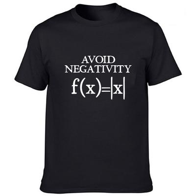 Avoid Negativity Men Funny Mathematics Absolute Value T-shirts Math Function Geek T Shirts Summer Tops Tees Clothes High Quality