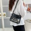Lightweight Denim Zipper Crossbody Bag Stitching Line Embroidery Decoration Bag Hot Sale Casual Youth Women's Shoulder Bags