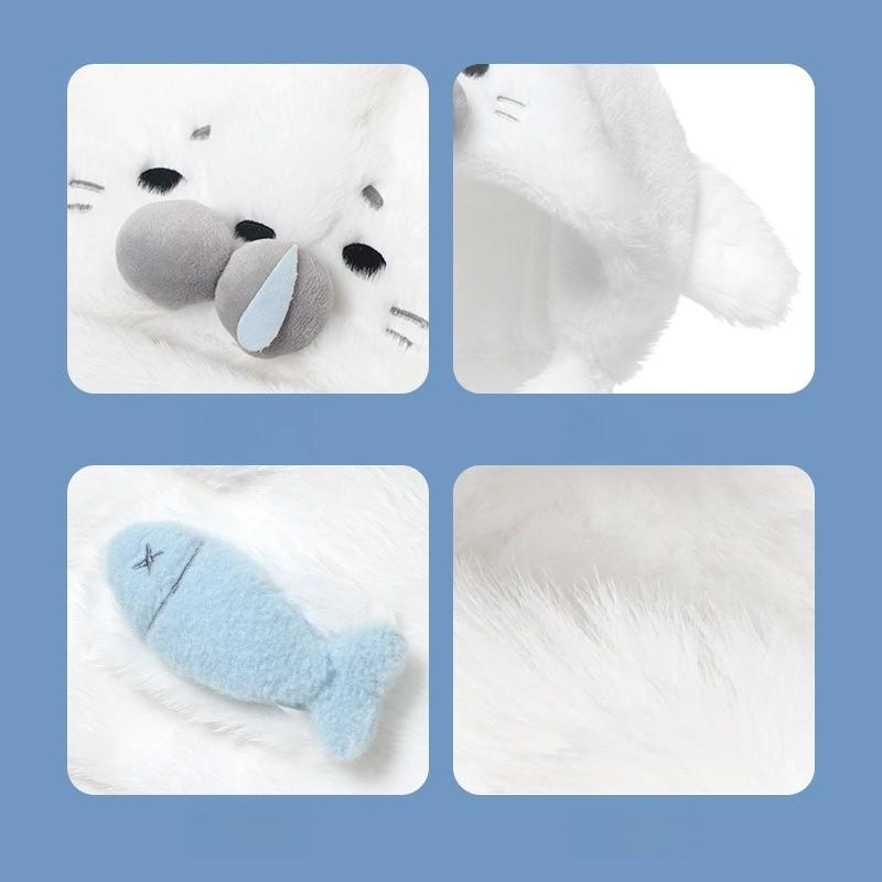 Plush Seal Hat Cute Sleep Aid For Kids And Girls Gift