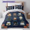 Cartoon Pattern Bedding Quilt Set Quilt Cover Pillowcase Home Decoration Birthday Gift (1 * duvet cover + 2 * pillowcase, without core)