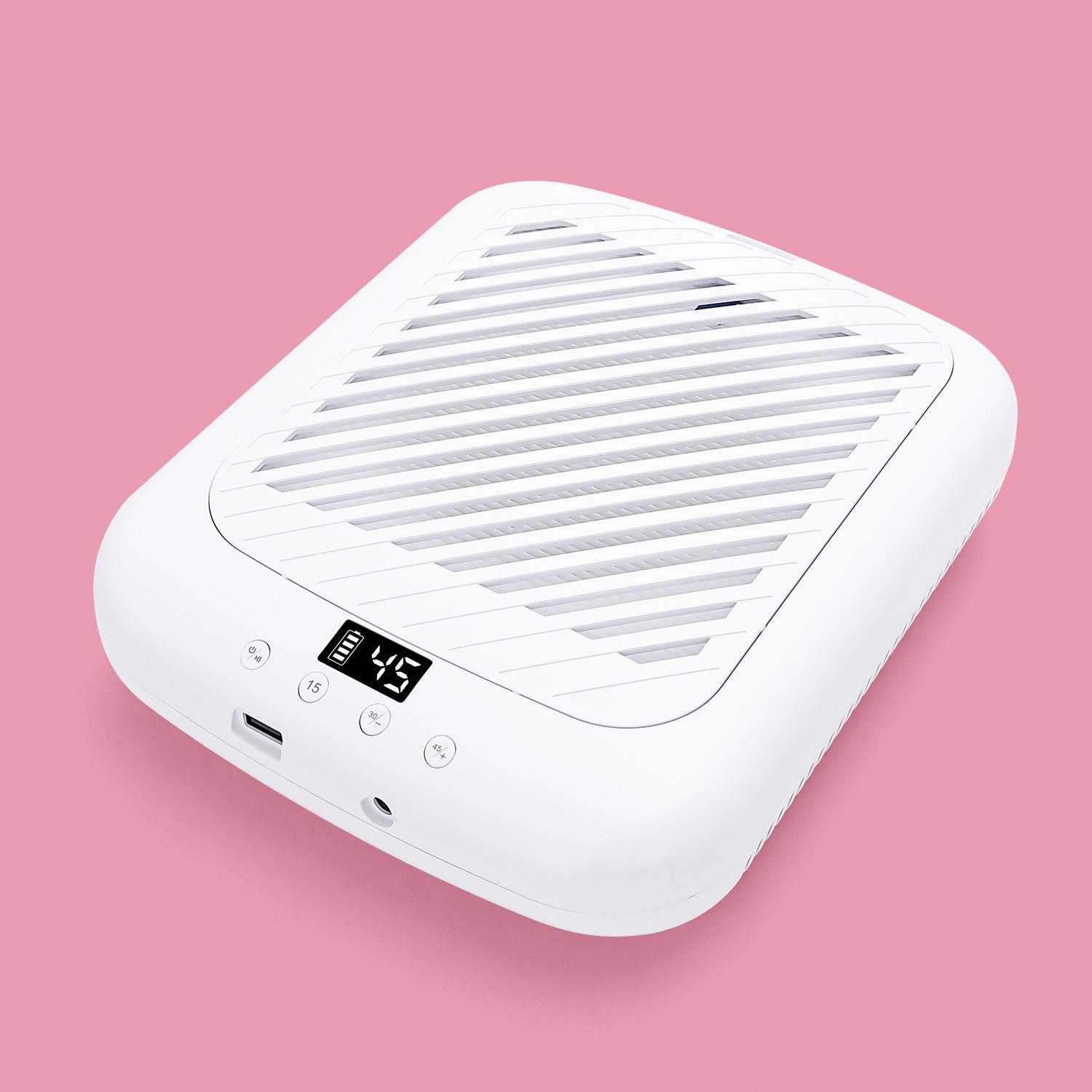 Creative Turbo Brushless Nail Art Dust Collector: Rechargeable & Portable High-Power Wireless Vacuum Cleaner белый