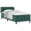 Lit à ressorts vidaXL avec matelas vert foncé 90x200 cm en velours 3340373