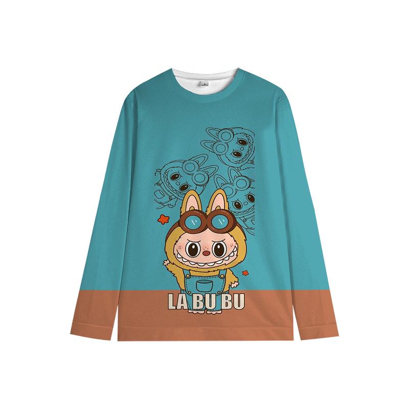 

Детская толстовка Labubu Colorful the Monsters, пуловер, мягкая, унисекс, мультяшная, для детей, мальчиков, девочек 140 разноцветный