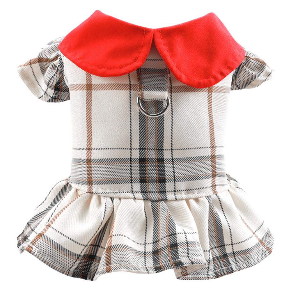 Satın alın Summer Puppy Dogs Dress Plaid Chest Strap Dress With Dring