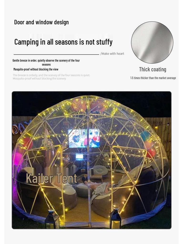 European Spherical Stargazing Tent: Transparent Bubble House for Outdoor Glamping & Camping