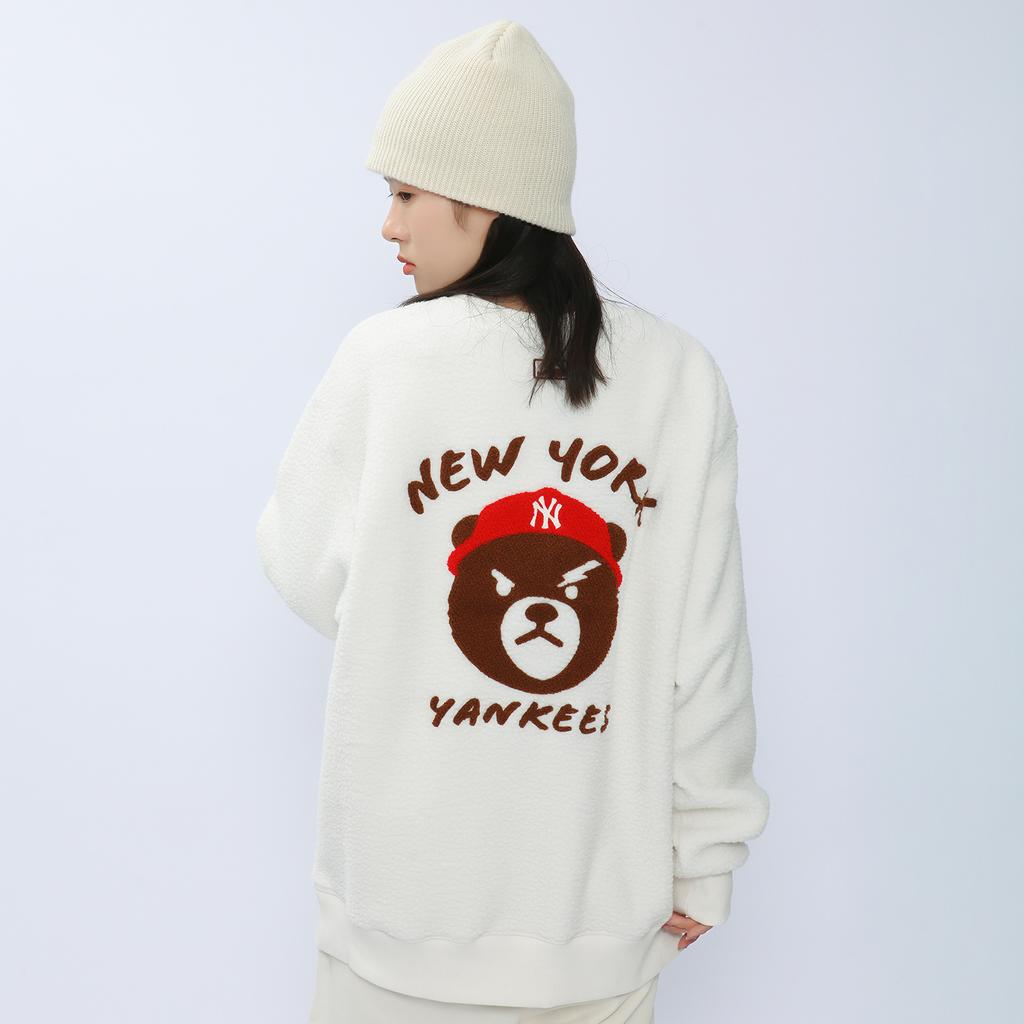 New MLB New York Yankees Sweatshirts Unisex Ivory 3AMTEC816-50CRS