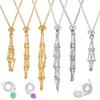 Handmade Crystal Necklace Holder Adjustable Empty Crystal Stone Holder Necklace Crystal Pendant Necklace Chain for Jewelry DIY